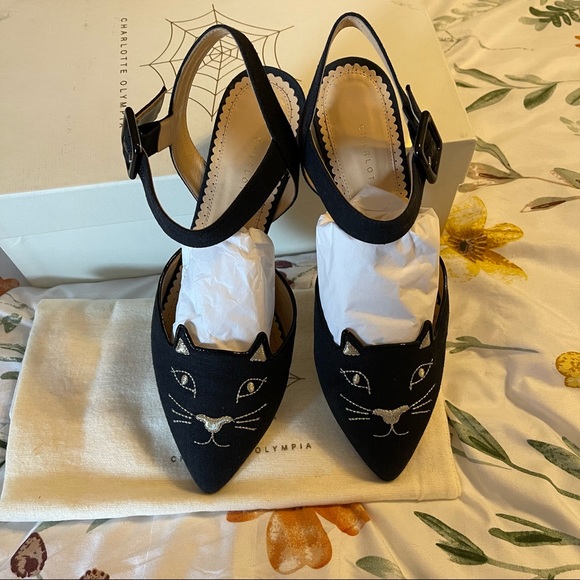 Charlotte Olympia Shoes - Charlotte Olympia Mid-Century Kitty Flats